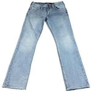Silver Co. Zac Jeans Mens 33x32 (31x29.5) Blue Relaxed Straight Leg Everyday
